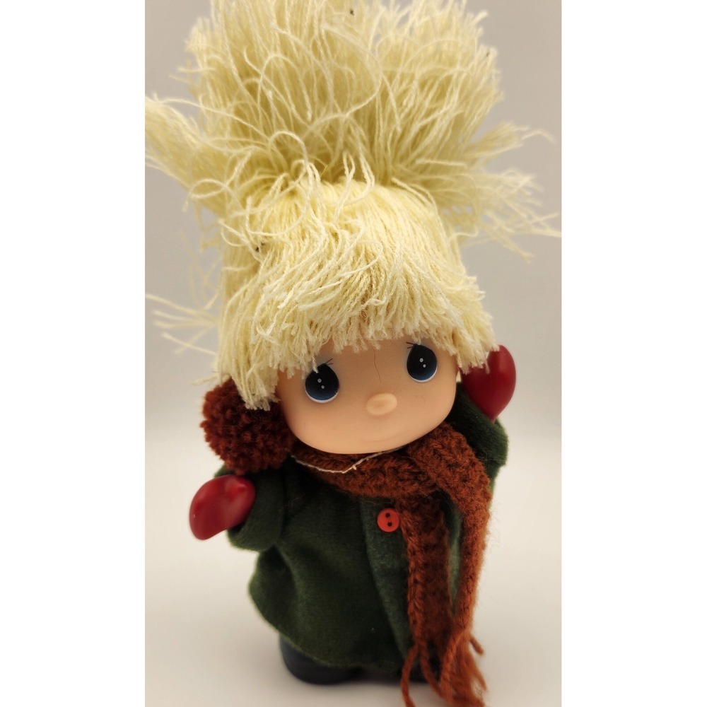 Vintage Precious Moments Doll Hi Babies Enesco‎ Blonde Baby Girl Winter Sweater